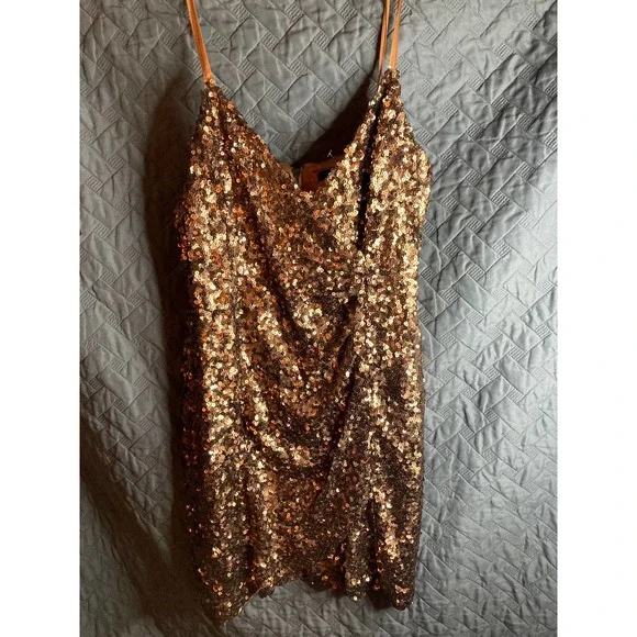 brown suede dress plus size Daria Sequin Feather Mini Dress  Luis Shop